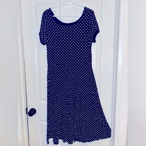 RETRO 1950’s POLKA DOT CREW NECK SWING DRESS